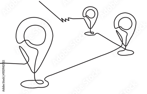 hand drawing idea. One line drawing Vector 