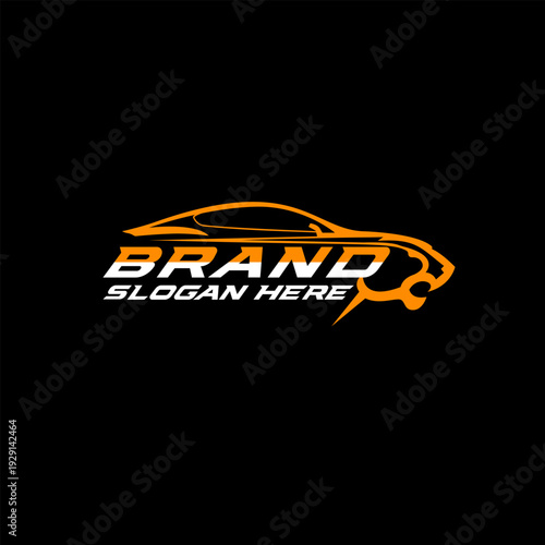 Jaguar car logo design vector
