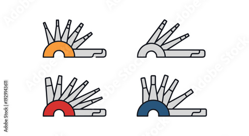 Feeler Gauge Line creative color design