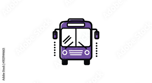 Purple bus icon