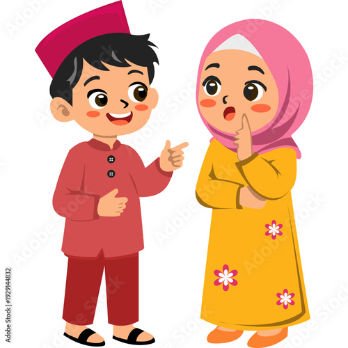 Muslim Children Greeting