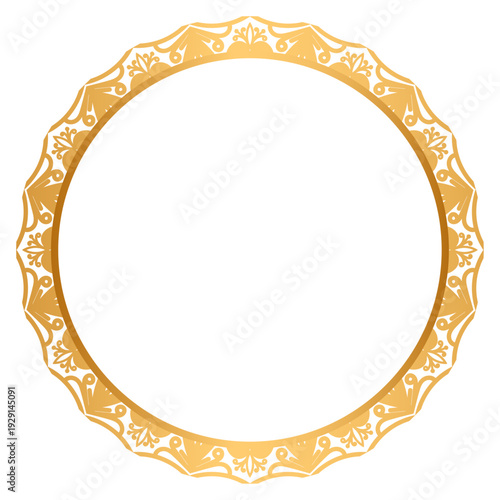 Circle frame with islamic wedding frame invitation background
