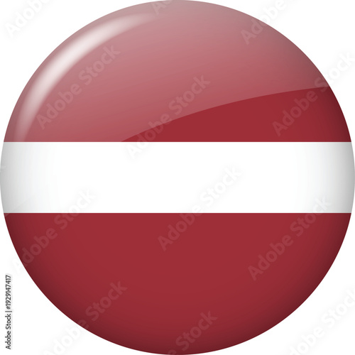 Latvia Flag Glossy Round Button Icon Free Download Latvia Flag Glossy Round Button Icon - GFXLoad