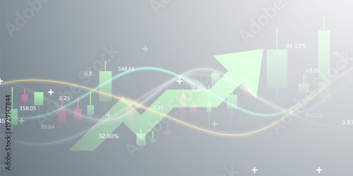 business vector illustration design Stock market charts or Forex trading charts for business and finance ideas.