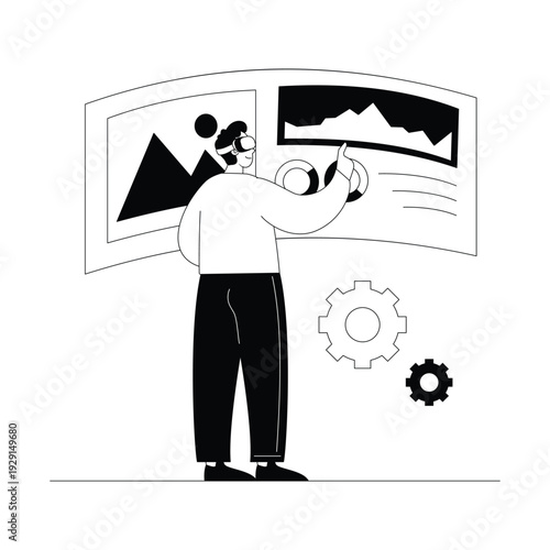 Cyberworld Vector illustration. EPS 10