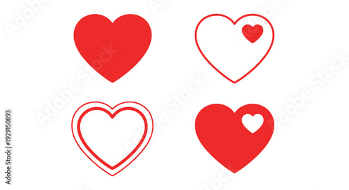 Heart tag Line art dynamic colorful design illustration