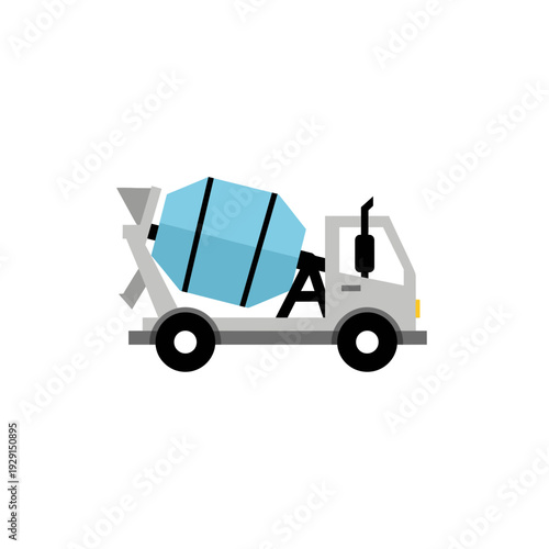 Concrete mixer truck, construction vehicle for pouring cement