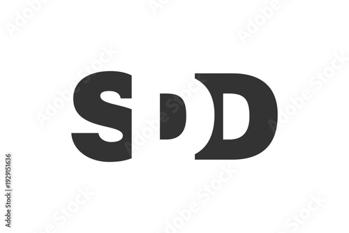 SDD logo design. Initial letter S D D bold font style for tech startups, consulting, corporate branding. Creative company name, headlines typography identity, trendy logotype.