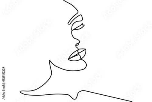  Abstract One Line Drawing Vector Art – Modern Minimal Style. One line drawing Vector