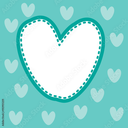 하트 문양 사각 액자 배경