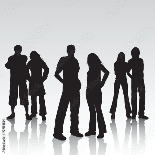   people standing together in a confident and relaxed manner