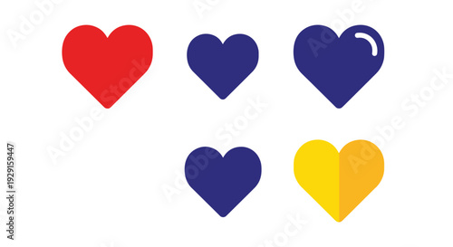 Heart with shadow soft dynamic tone illustration