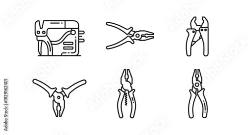 Locking Pliers Line abstract color design