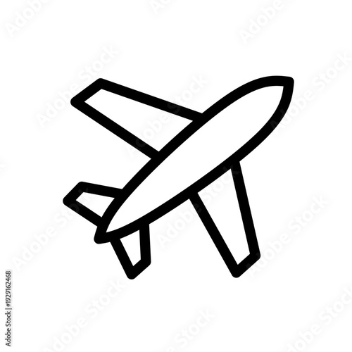 Airplane Outline Icon Vector