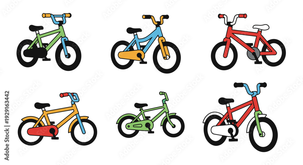 Obraz premium Kids Bike Line art minimal abstract style