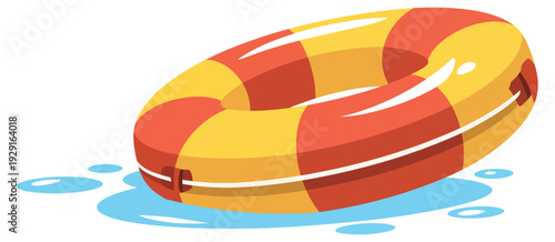 Cartoon Lifebuoy Vector Illustration