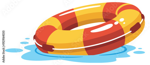Cartoon Lifebuoy Vector Illustration