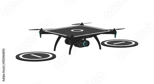 Advanced Aerial Technology Modern Quadcopter with Integrated Camera and Landing System