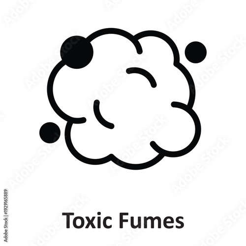 Toxic Fumes Vector icon which can easily modify or edit