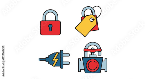 Lockout Tag Line art creative abstract smooth illustration