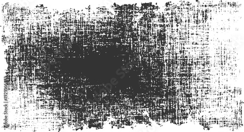 Dark textured grunge background with distressed fabric weave pattern and rough edges abstract black white