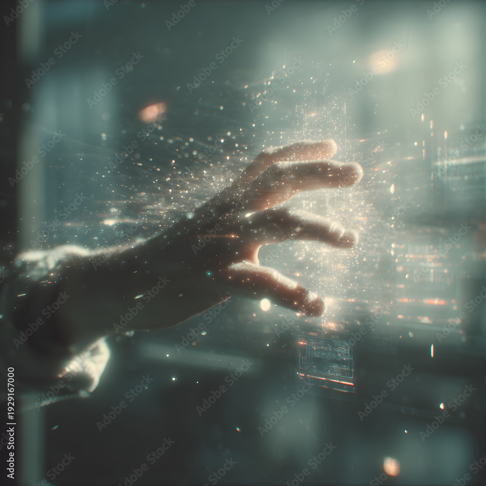 Fototapeta premium hands of science
