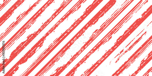 Seamless hand painted red gingham check pattern with soft watercolor texture. Warm cheerful plaid background ideal for fabric, wallpaper, packaging, stationery, kitchen and summer designs