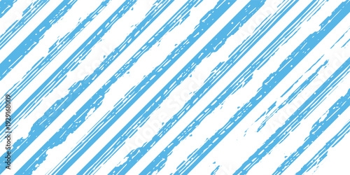 Beautiful seamless pattern with blue watercolor stripes. hand painted brush strokes, striped background. Vector illustration.
