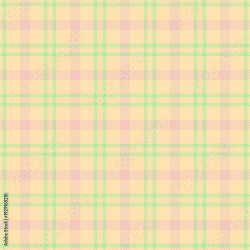 Dress background fabric pattern, iconic texture plaid textile. Oktoberfest seamless tartan vector check in moccasin and light colors.