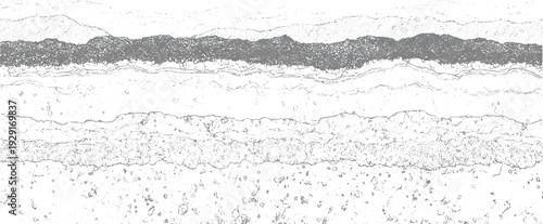 Abstract layered geological strata with textured bands and contour lines background pattern