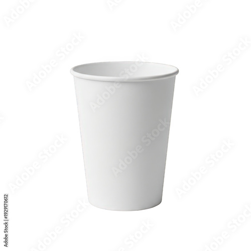 Wallpaper Mural A plain white disposable paper cup isolated on transparent background Torontodigital.ca