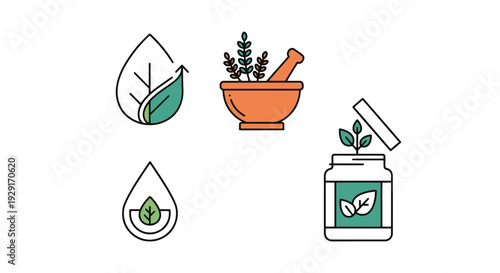Herbal Boost Line soft dynamic tone illustration