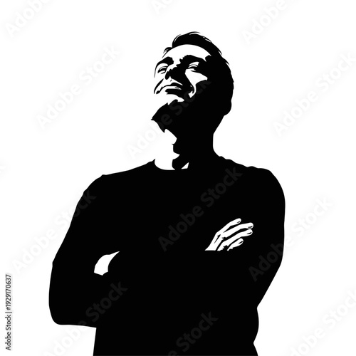 A man silhouette loneliness depression anxiety boredom mental health figure, PNG  -Generative AI