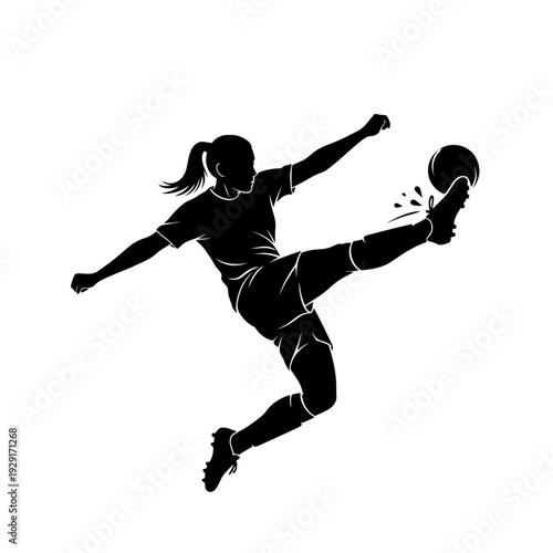 A rugby player silhouette action sports outline athletic shadow team -PNG White background, Generative AI
