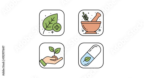 Herbal Nutrition dynamic modern abstract illustration