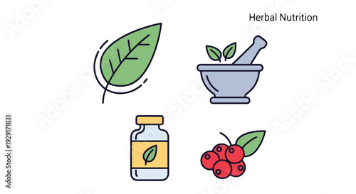 Herbal Nutrition minimal bold color