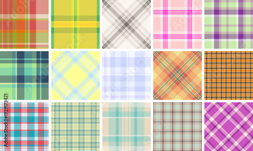 High contrast plaid pack advertising graphics. Strong tartan geometry commands attention quickly. Vector scalability enables bold output.