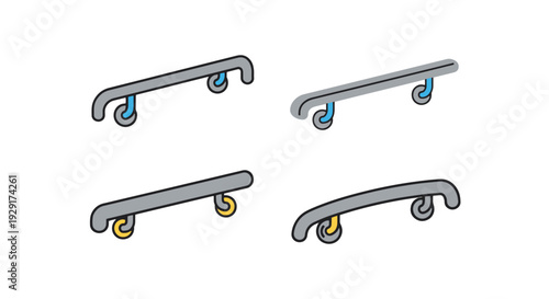 Handrail Line art clean modern tone vector