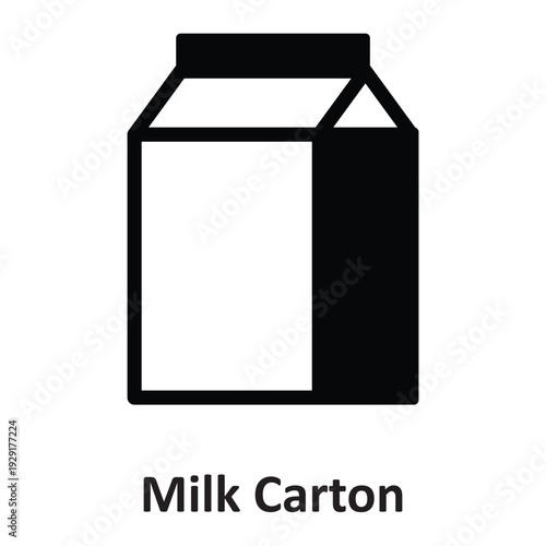 Milk Carton Vector Icon which can easily modify or edit