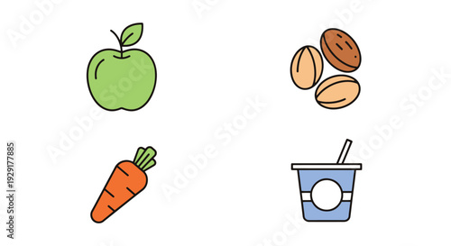 Low Cal Snack Line clean fresh color illustration