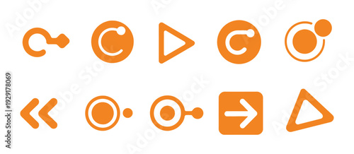 Orange Circle Bullet Point Vector
