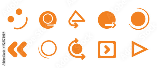 Orange Circle Bullet Point Vector