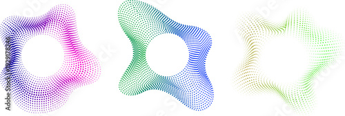 Abstract geometric shapes with vibrant colors and intricate patterns