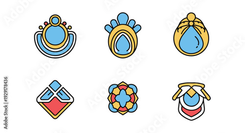 Luxury Brooch Line abstract dynamic style