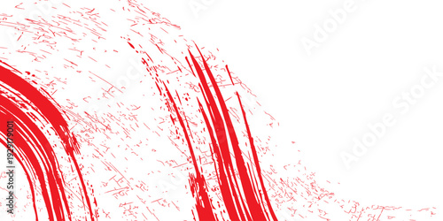 Red white brush stroke pattern car sticker abstract banner sporty lines red white color combination brush stroke pattern grunge motorsport racing design, Modern.