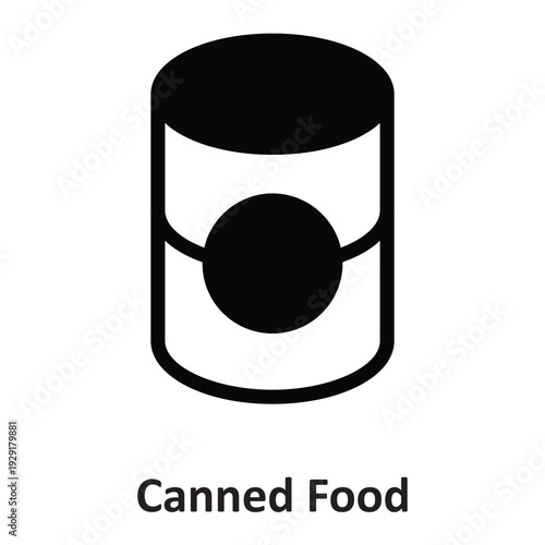 Canned Food Vector Icon which can easily modify or edit