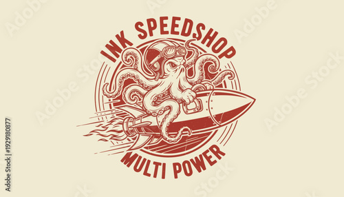 Lion Riding Jet Ski Tattoo Design Art.