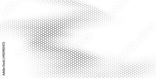 Abstract geometric black and white deco art halftone hexagone and triangle print pattern. Vector eps 10