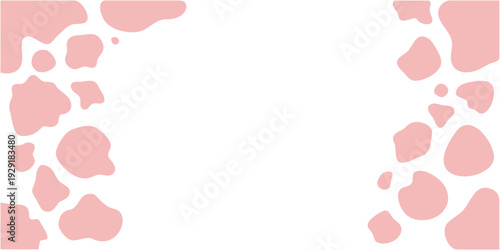 牛の斑点模様の背景素材イラスト