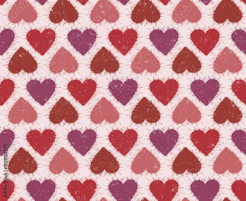 A seamless background with red hearts.